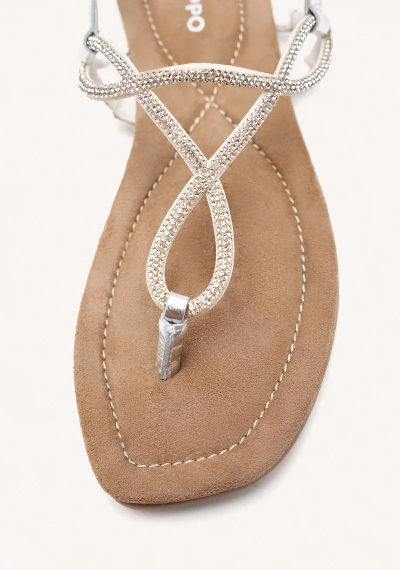 BEADED LEATHER SANDALS KINGFIELD