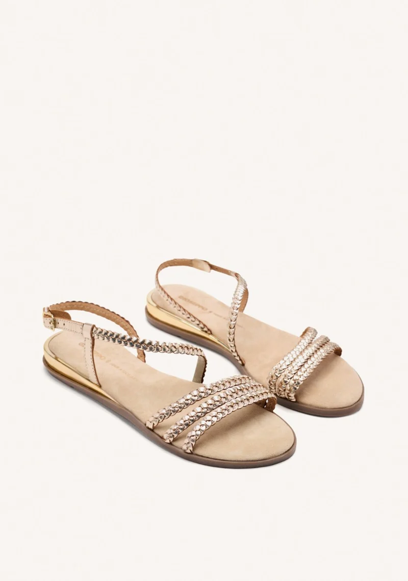BRAIDED LEATHER SANDALS BRENTWOOD