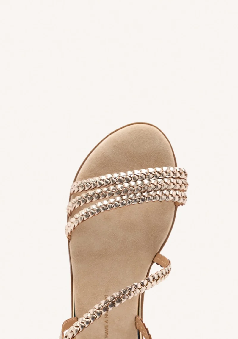 BRAIDED LEATHER SANDALS BRENTWOOD