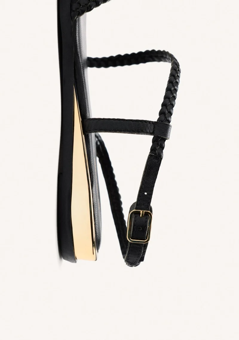 BRAIDED LEATHER SANDALS BRENTWOOD