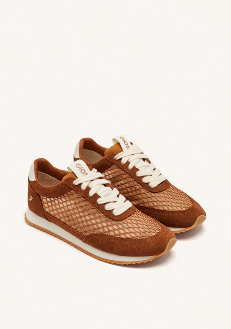 MESH LEATHER SNEAKERS