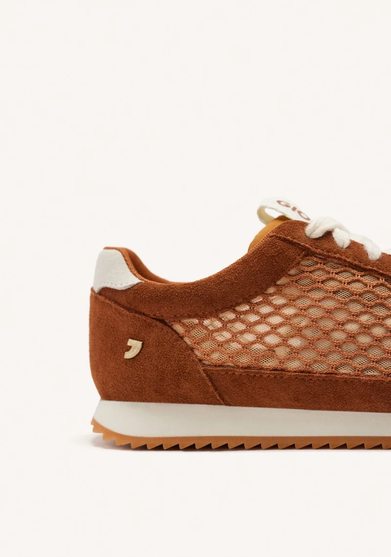 MESH LEATHER SNEAKERS