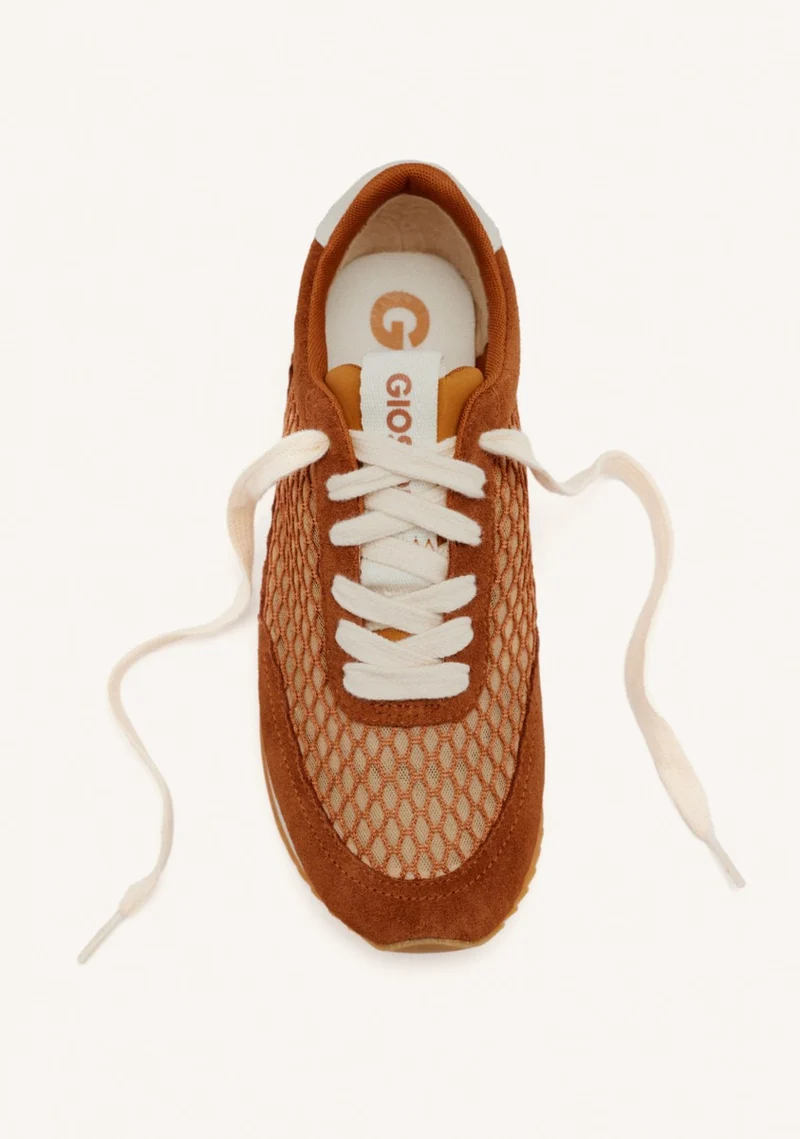 MESH LEATHER SNEAKERS