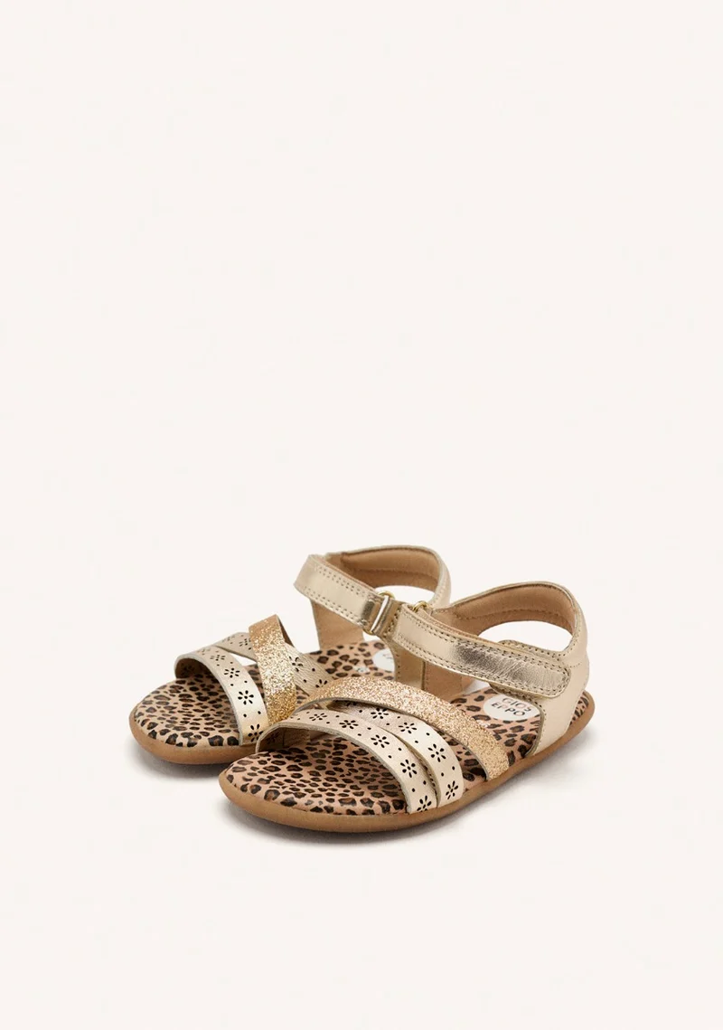 GIOSEPPO BAREFOOT - METALLIC LEATHER SANDALS DANVERS