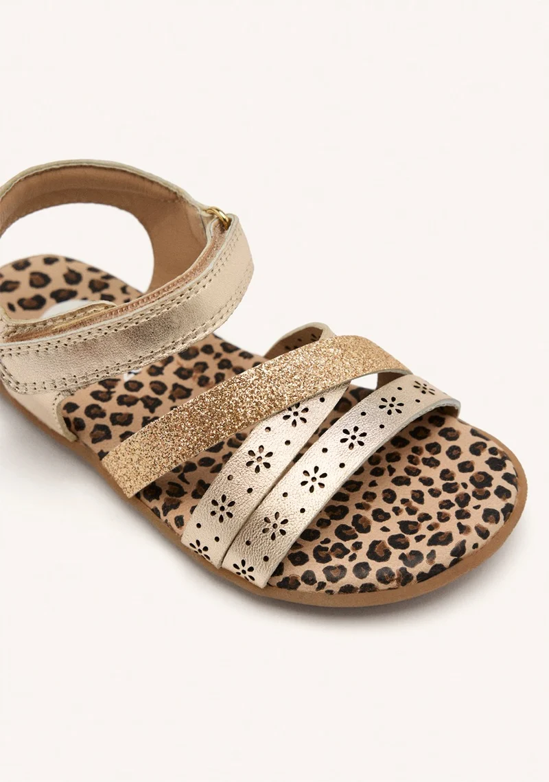 GIOSEPPO BAREFOOT - METALLIC LEATHER SANDALS DANVERS