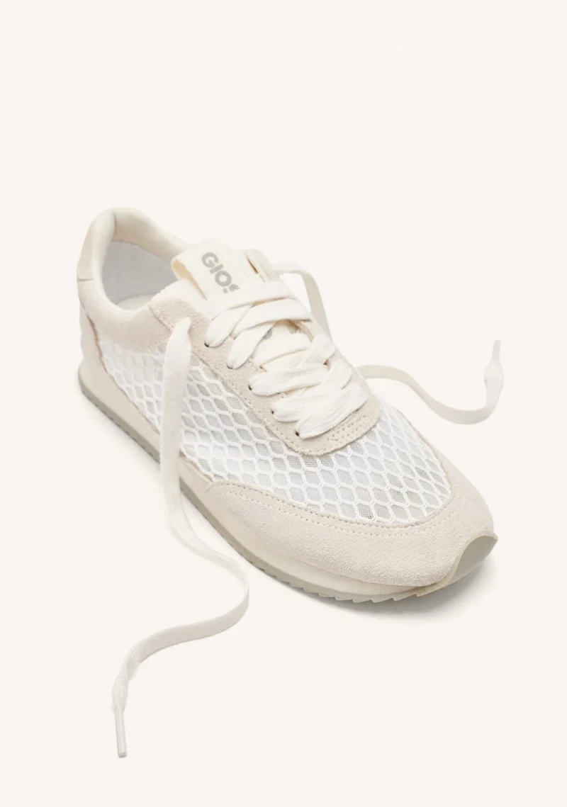 MESH LEATHER SNEAKERS