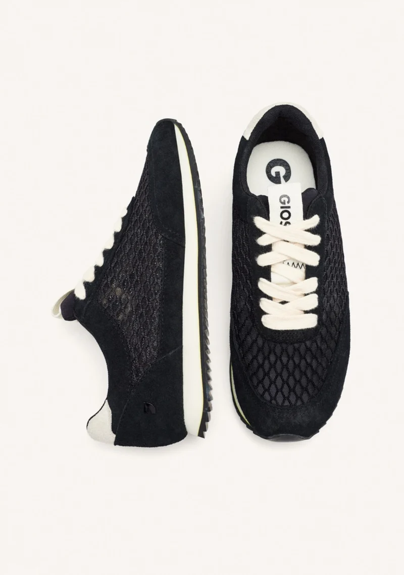 MESH LEATHER SNEAKERS