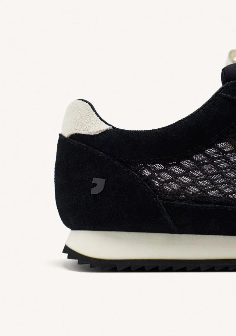 MESH LEATHER SNEAKERS