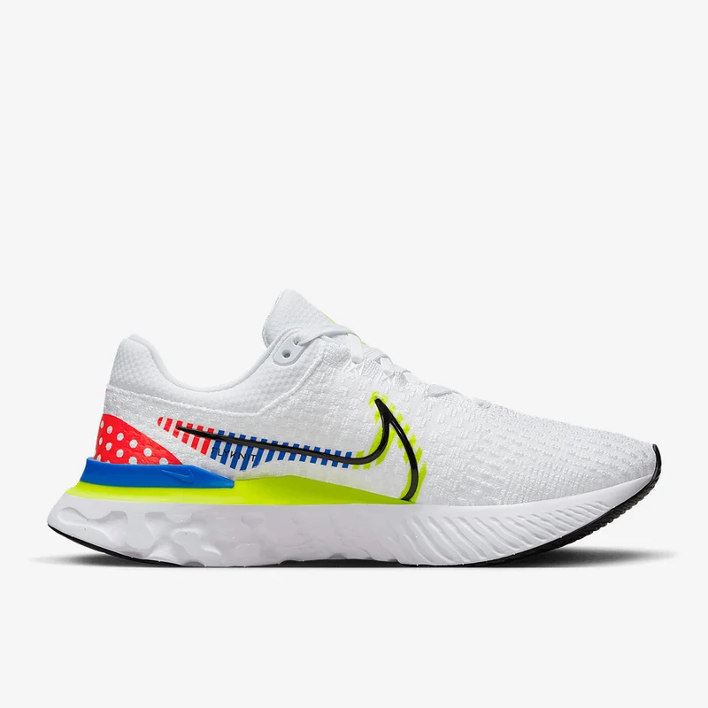 Nike React Infinity Run Flyknit 3 Premium - Blanc/Noir-Racer Blue