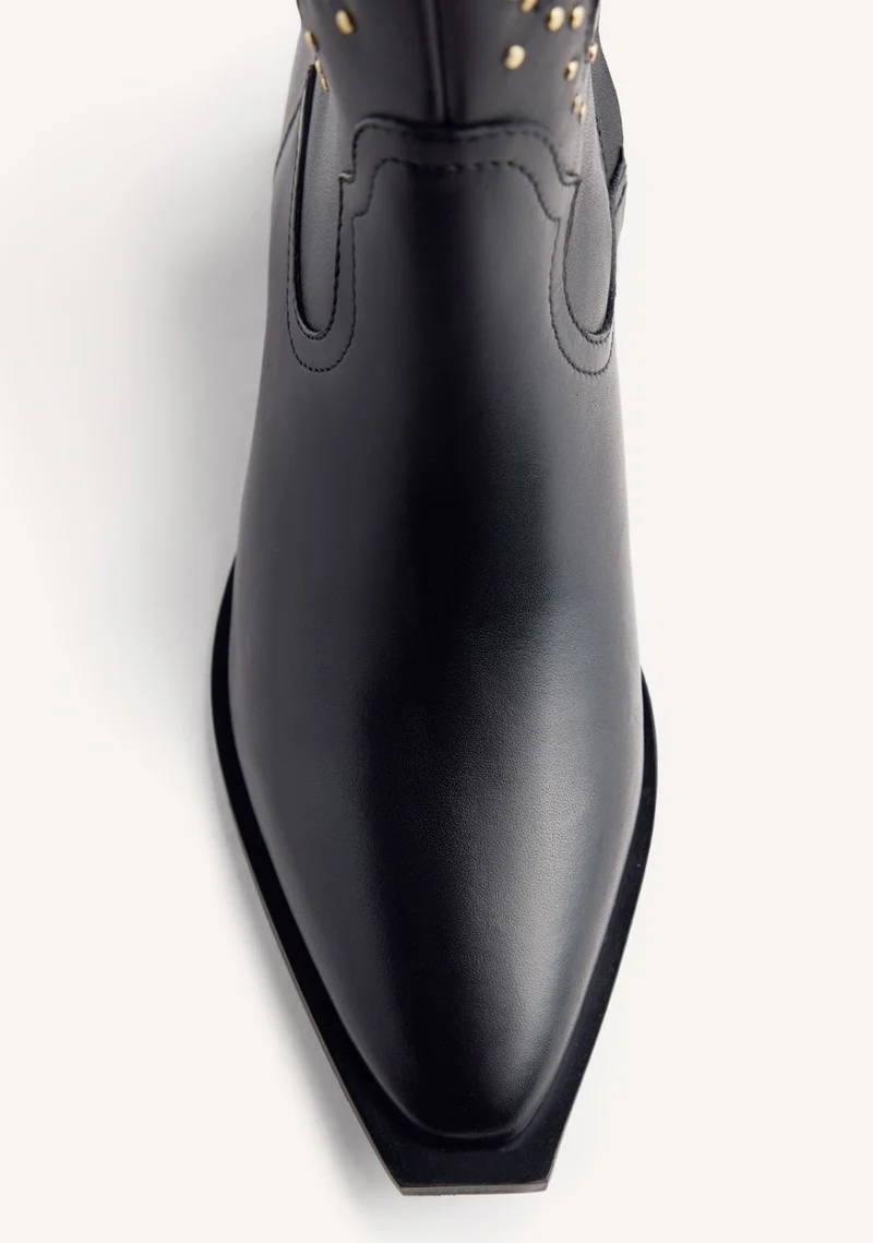 LEATHER ANIMAL PRINTBOY BOOTS TAKABA
