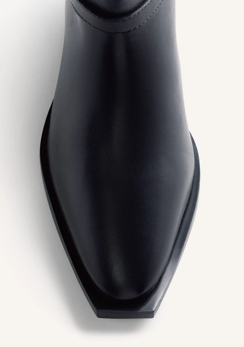 LEATHER ANKLE BOOTS BY MELYSSA PINTO