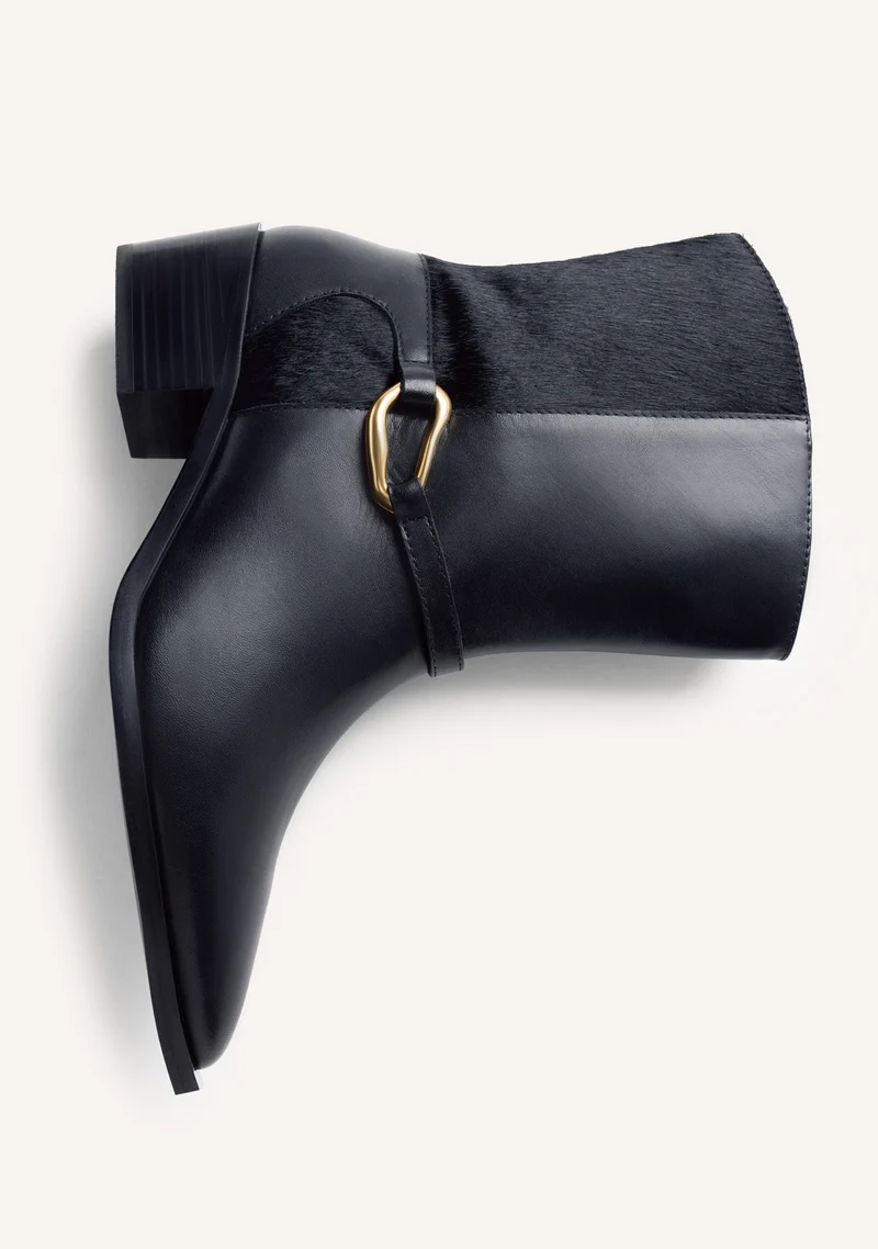 LEATHER ANKLE BOOTS BY MELYSSA PINTO