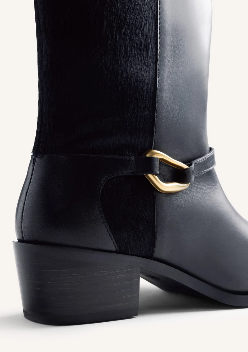 LEATHER ANKLE BOOTS BY MELYSSA PINTO