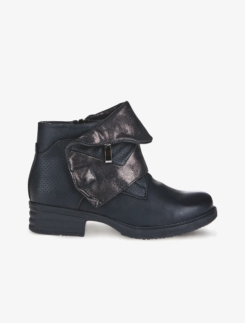 Boots revers rabattu - Noir
