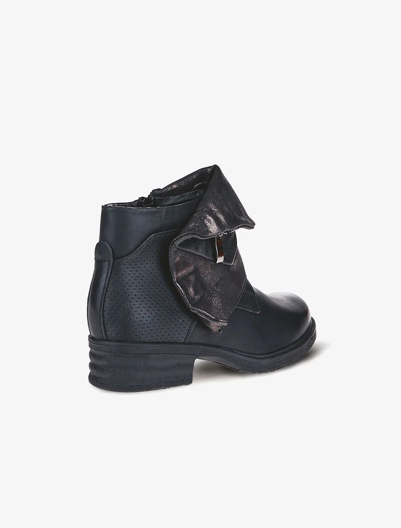 Boots revers rabattu - Noir