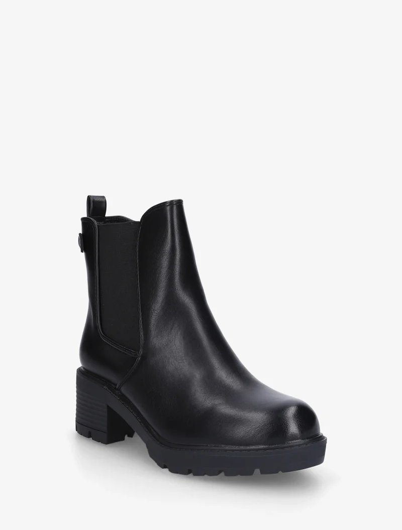 Bottines élastiquées en simili - Noir