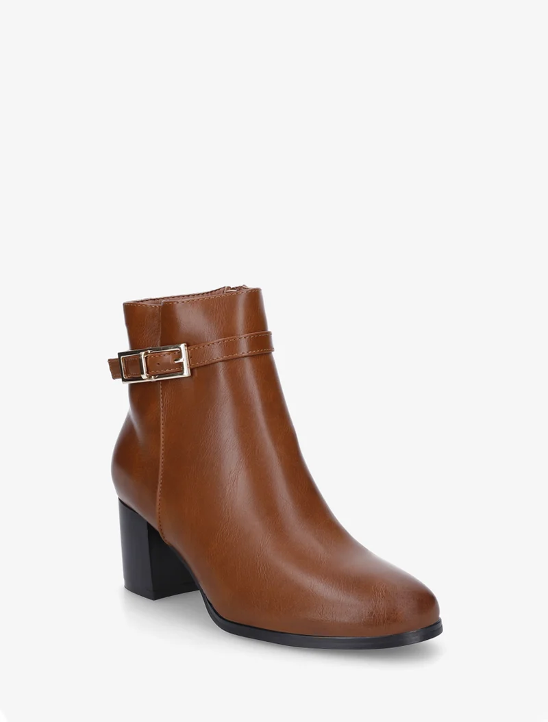 Bottines classiques à boucle - Camel