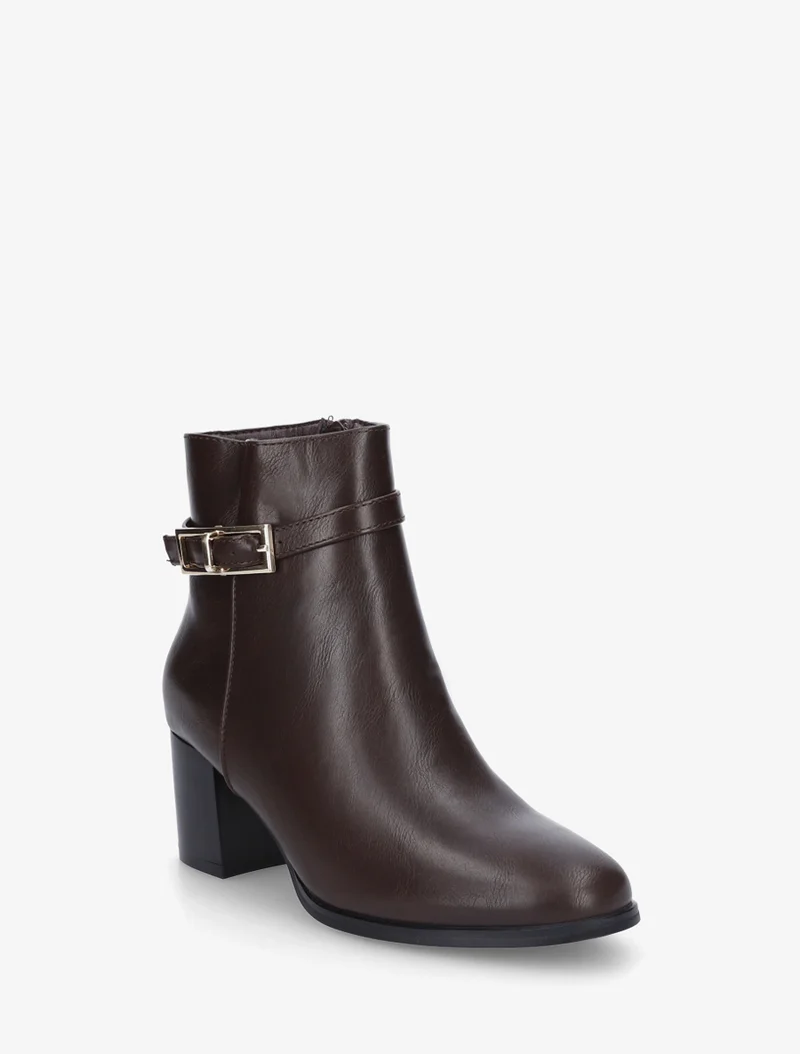 Bottines classiques à boucle - Marron