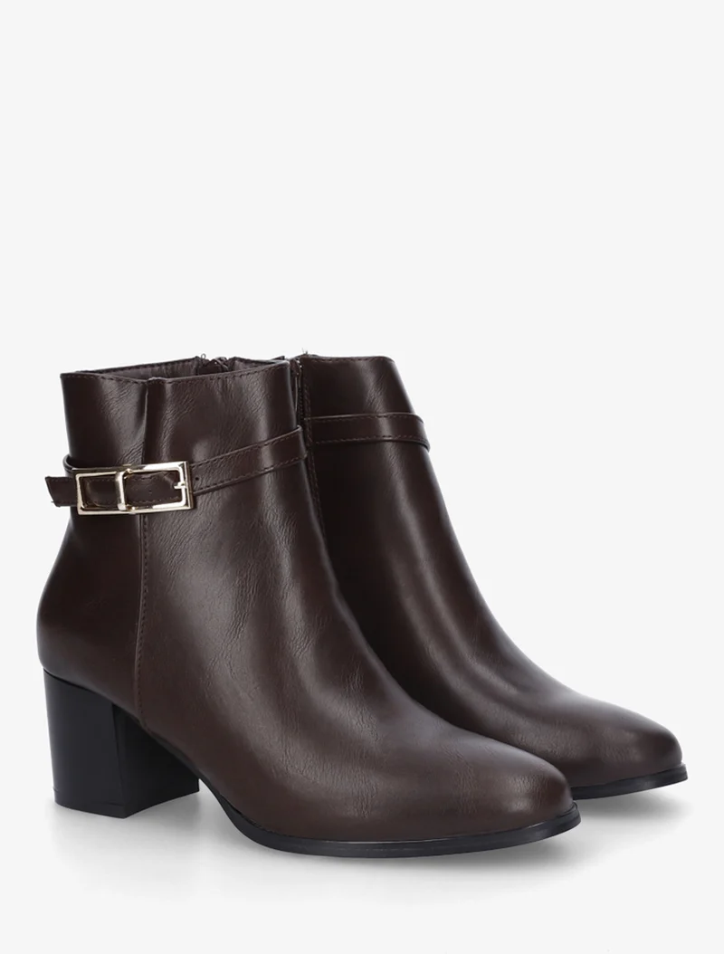 Bottines classiques à boucle - Marron