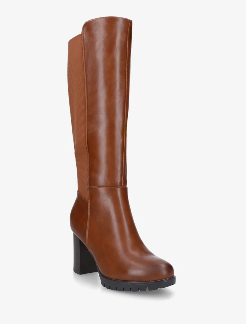 Bottes élastiquées à semelle crantée - Camel