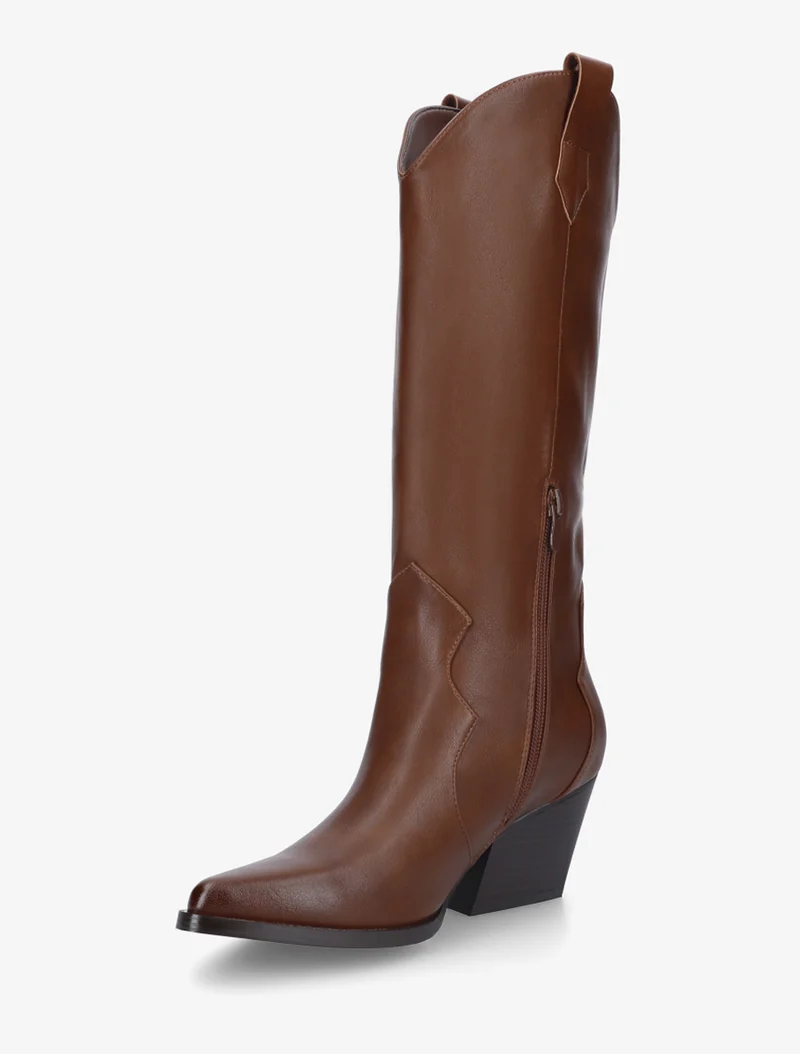 Bottes style santiags en simili - Camel