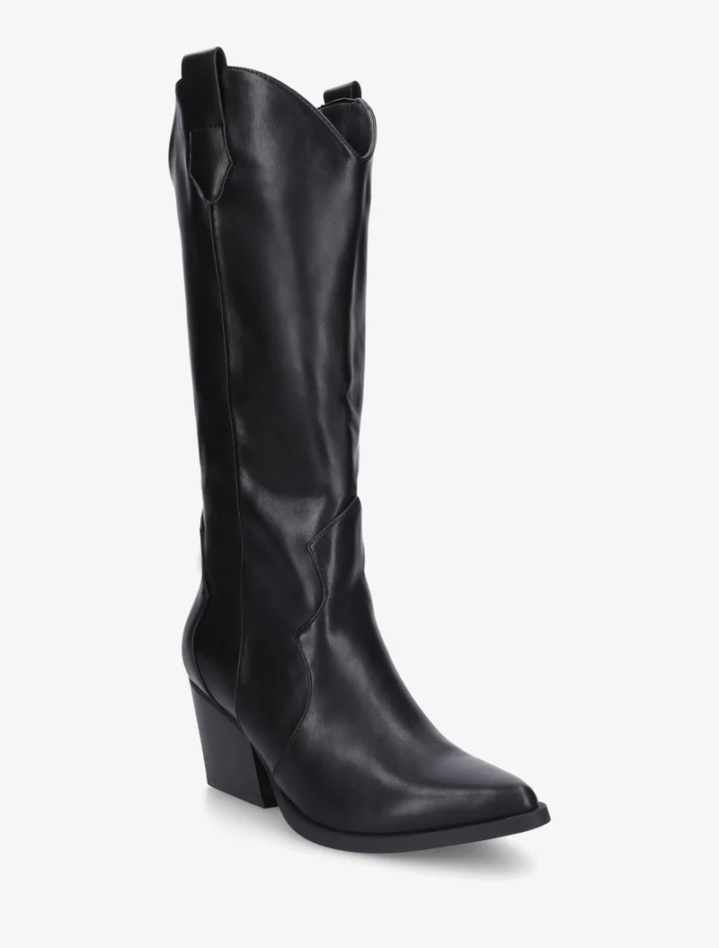 Bottes style santiags en simili - Noir
