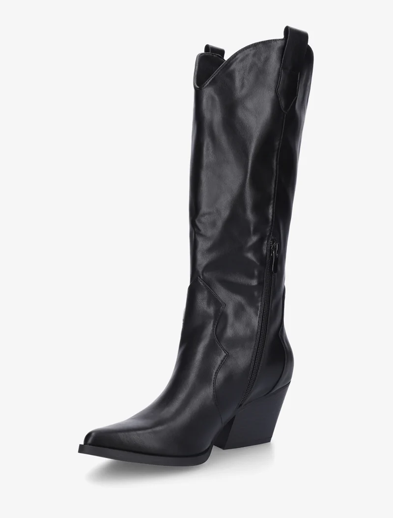 Bottes style santiags en simili - Noir