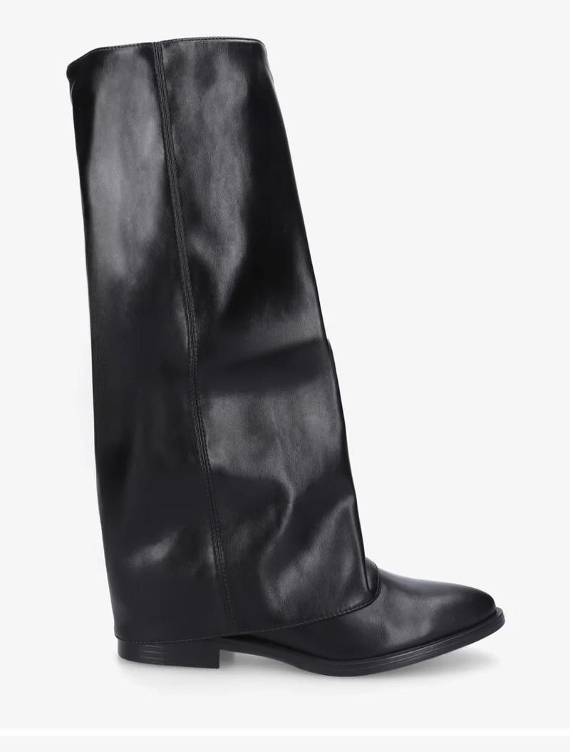 Bottes plates à revers - Noir