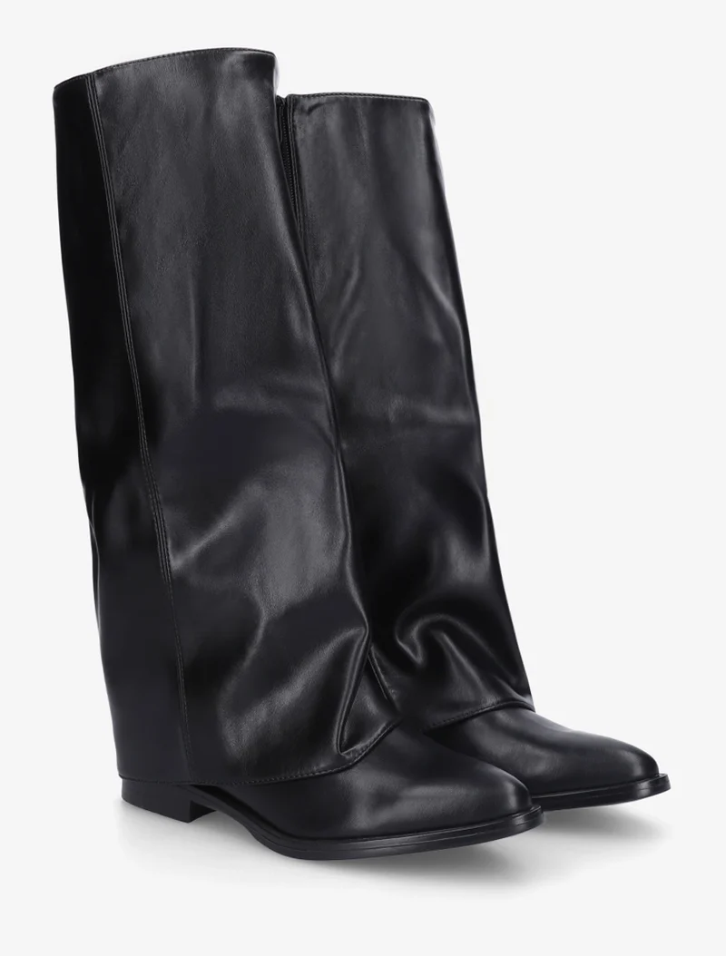 Bottes plates à revers - Noir