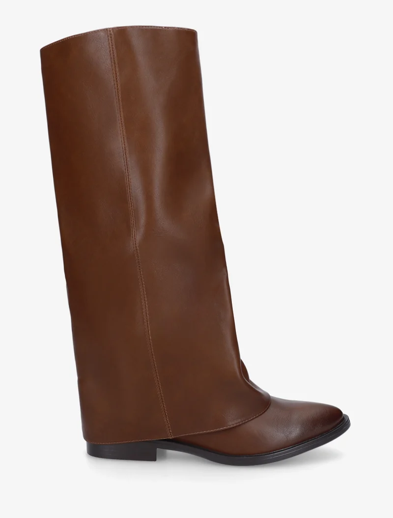Bottes plates à revers - Camel