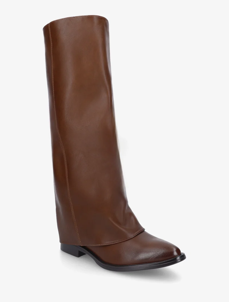 Bottes plates à revers - Camel