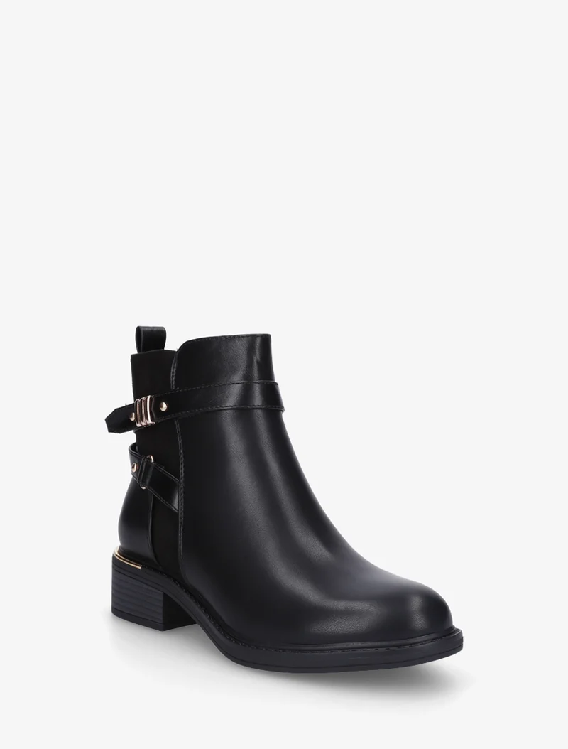 Bottines à contrefort en suédine - Noir