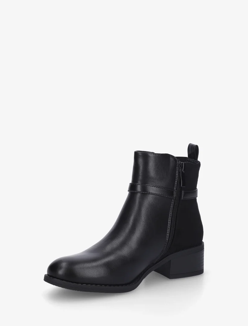 Bottines bi-matière élastiquées - Noir