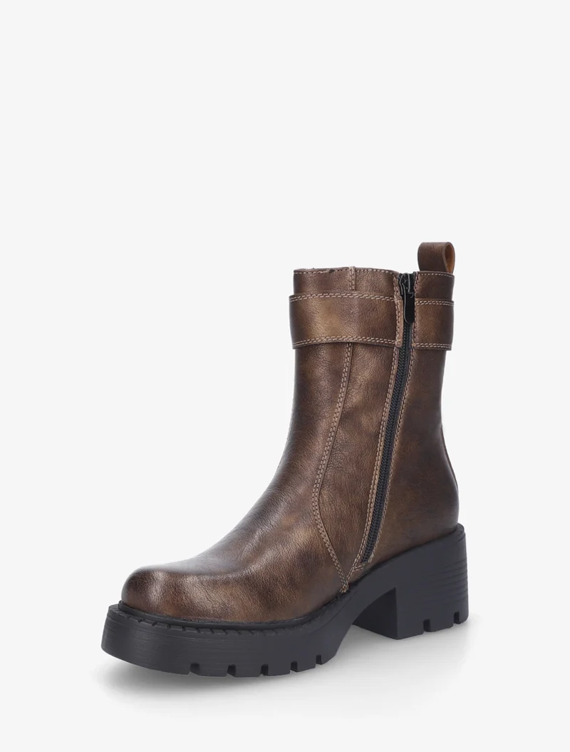 Bottines montantes à sangle - Bronze