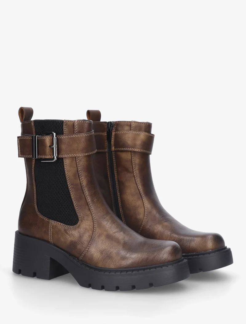 Bottines montantes à sangle - Bronze