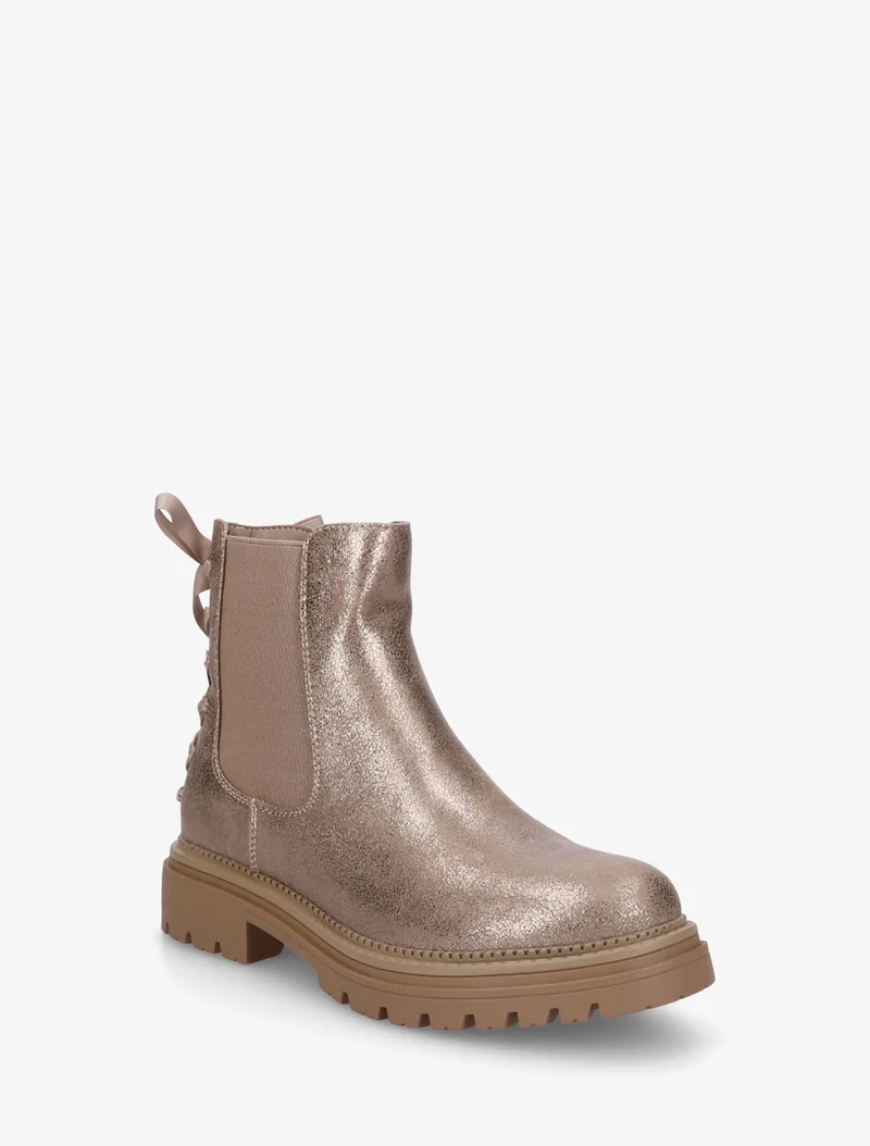 Boots irisées à noeud - Taupe