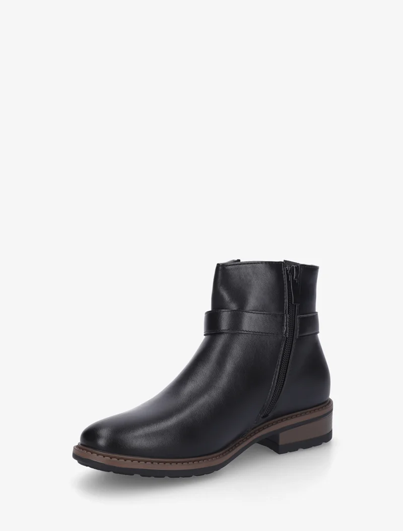 Bottines en simili à boucle décorative - Noir