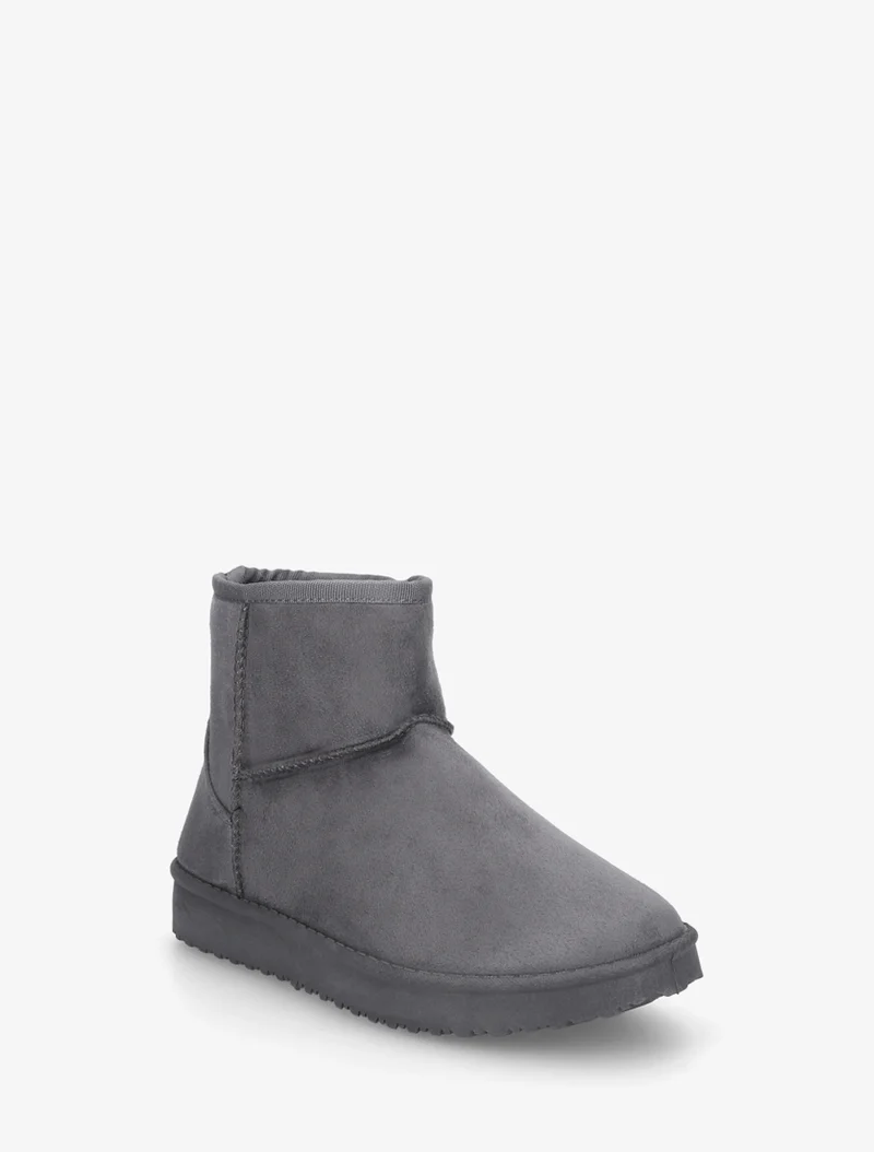 Low boots unies en suédine - Gris