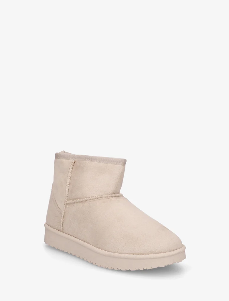 Low boots unies en suédine - Beige