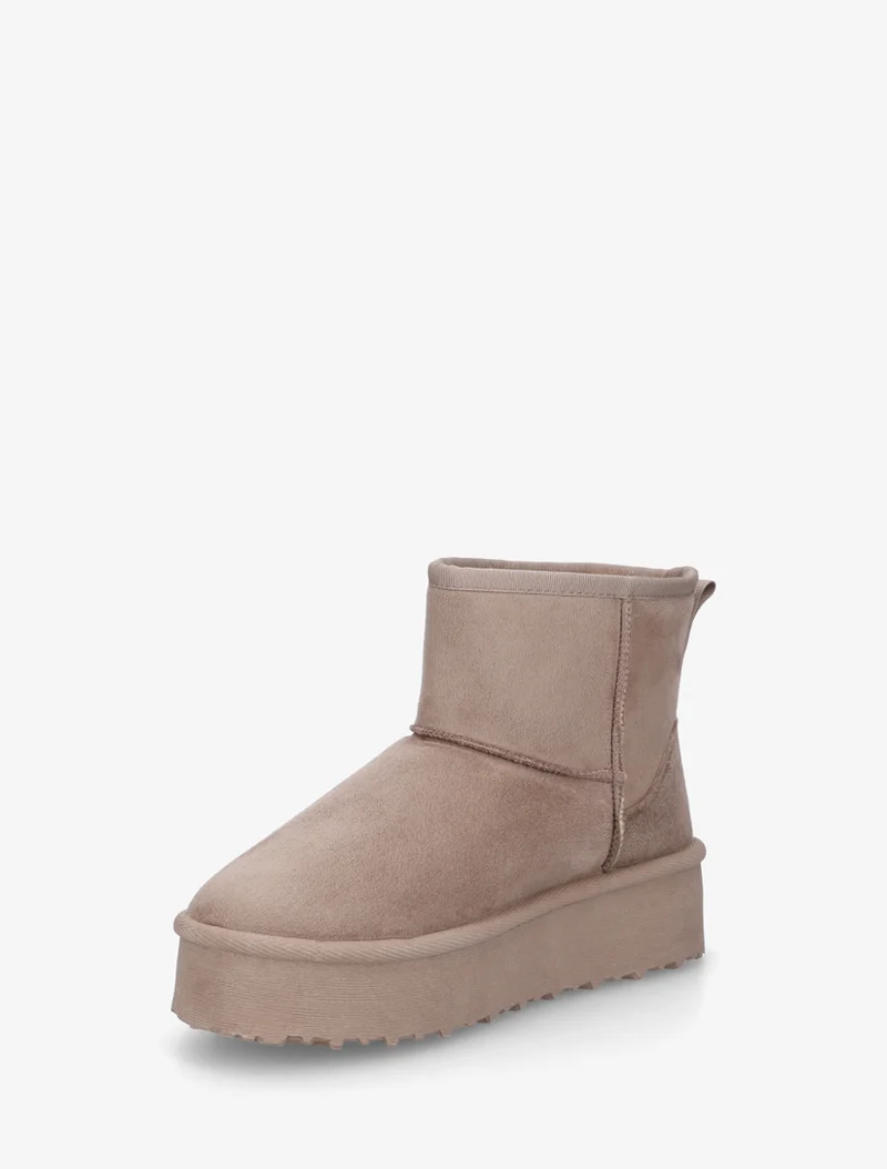 Boots fourrées en suédine - Taupe