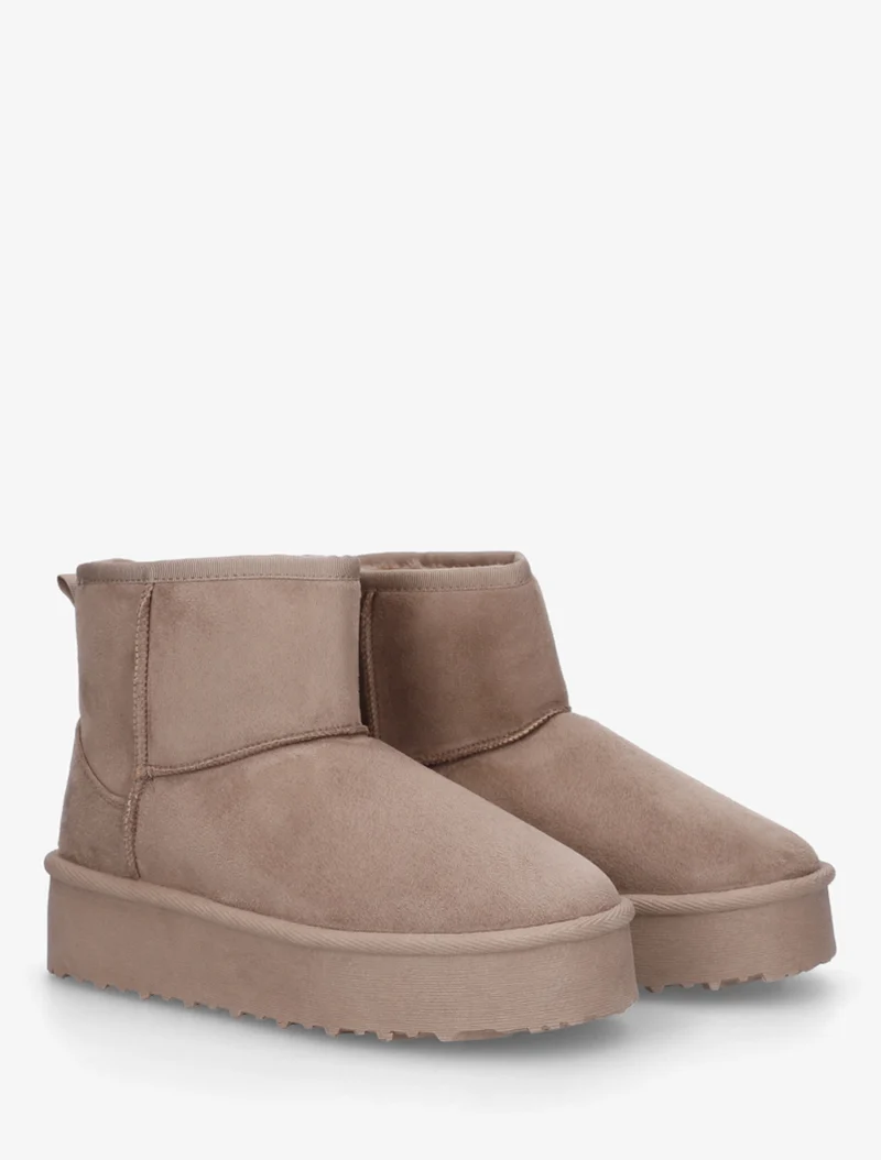 Boots fourrées en suédine - Taupe