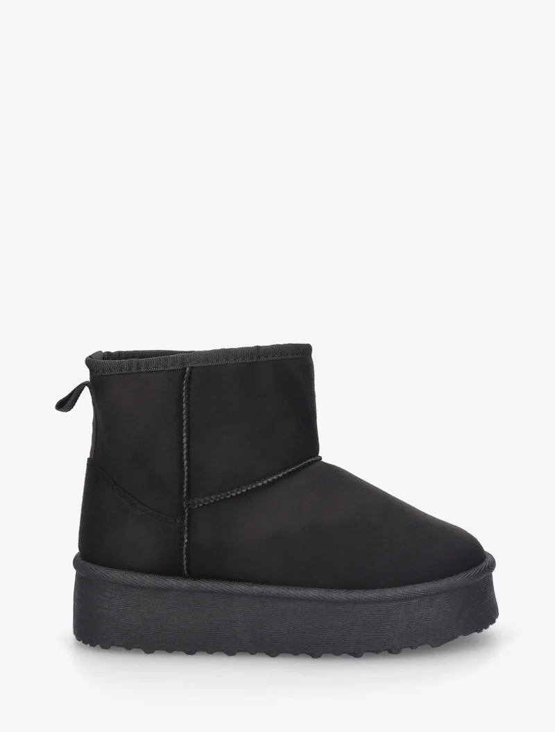 Boots fourrées en suédine - Noir