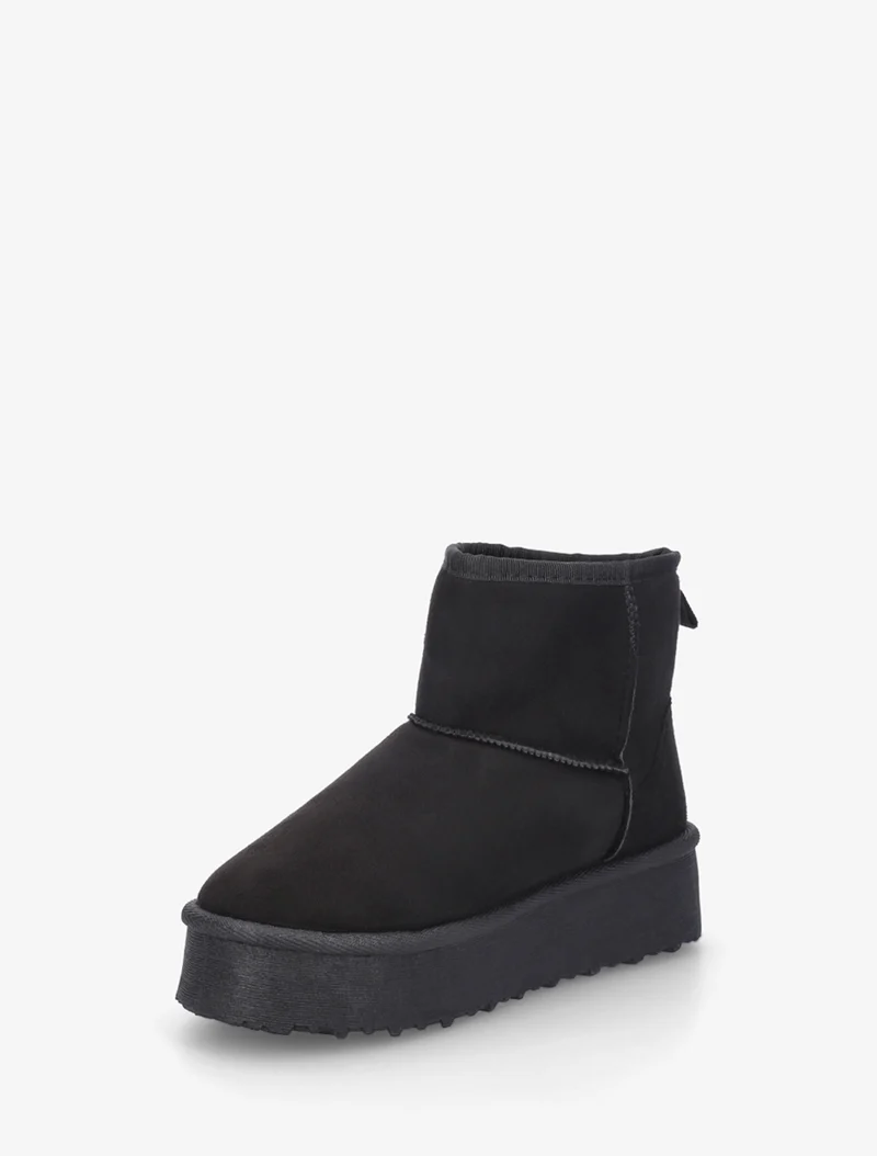 Boots fourrées en suédine - Noir