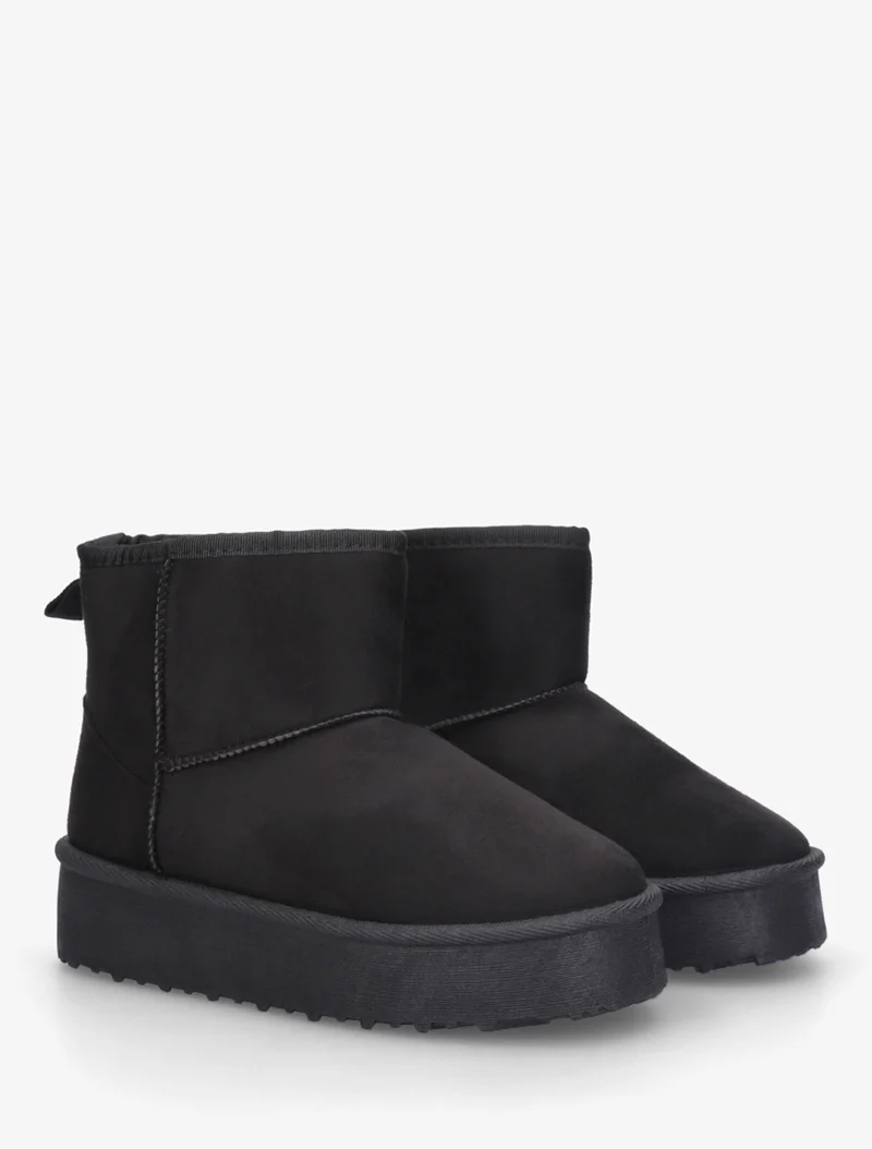 Boots fourrées en suédine - Noir