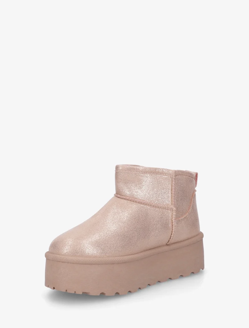 Boots irisées à semelle plateforme - Rose