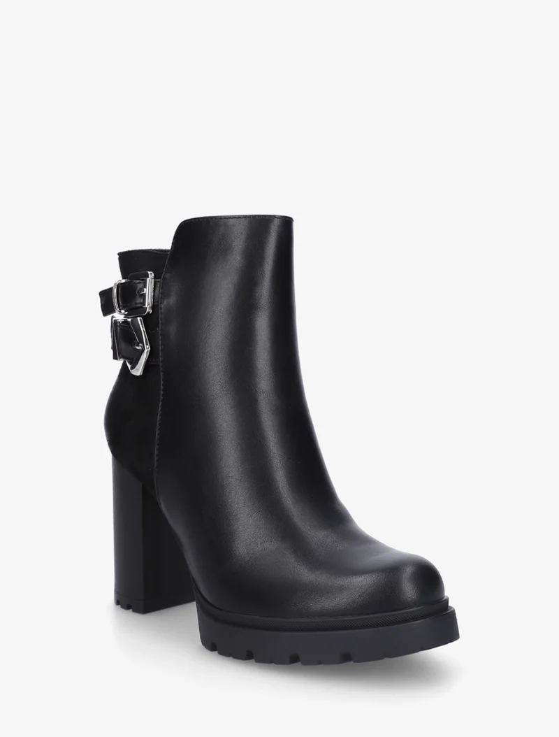 Bottines à talon et boucles - Noir