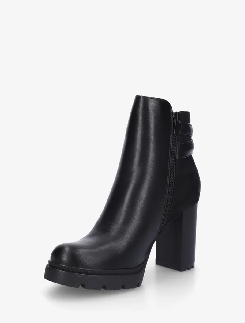 Bottines à talon et boucles - Noir