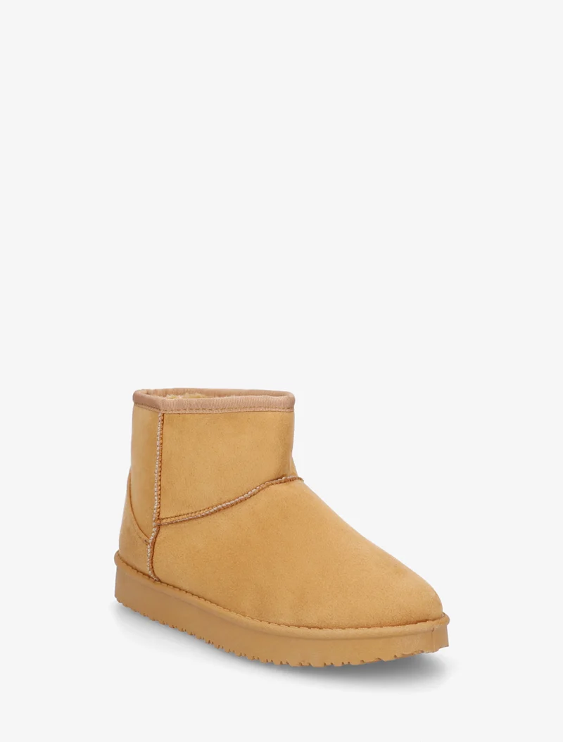 Low boots unies en suédine - Camel
