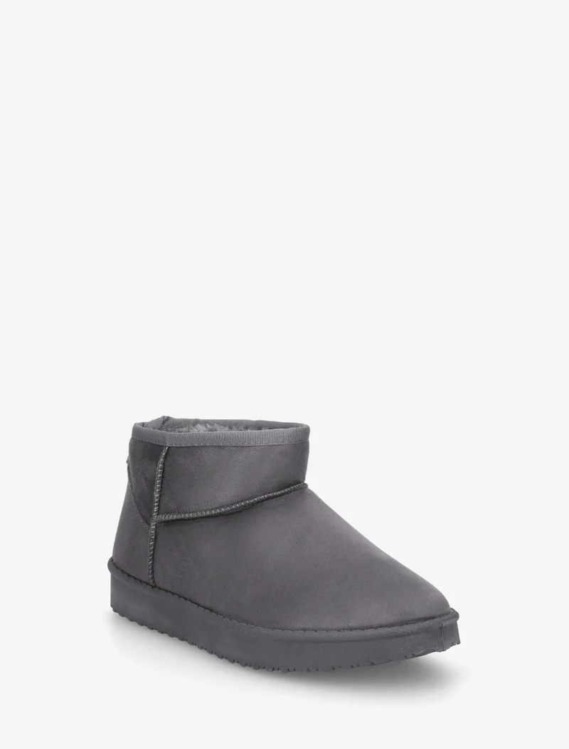Boots basses fourrées en suédine - Gris foncé