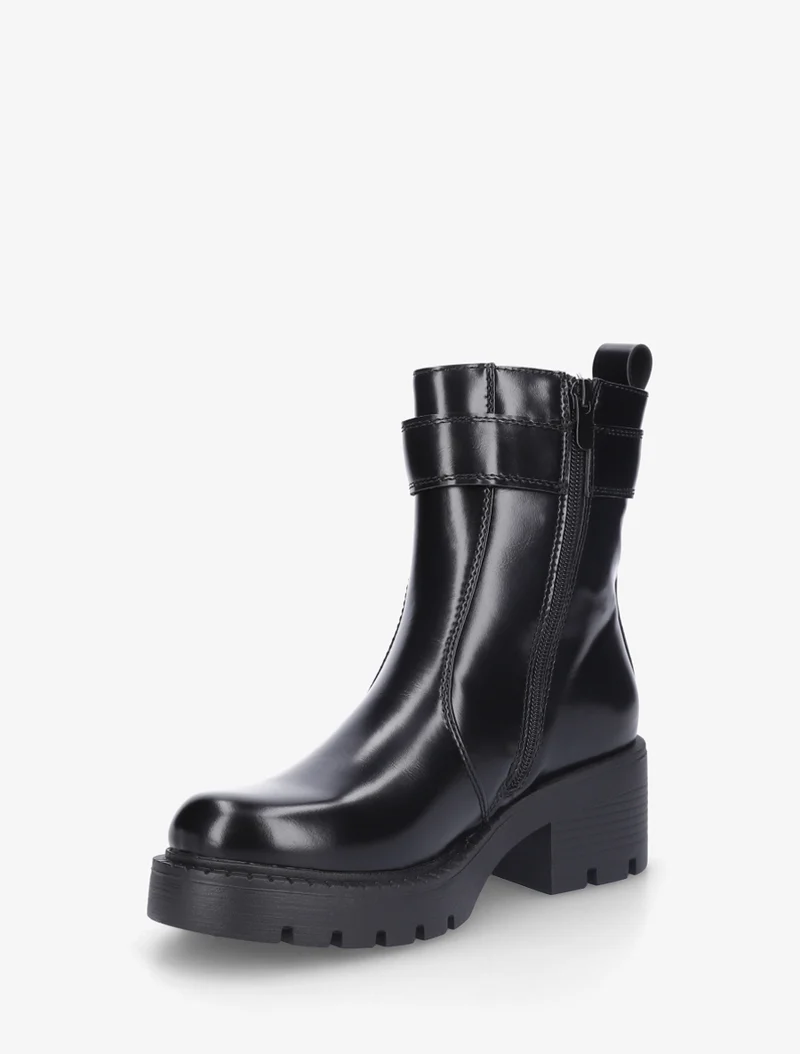 Bottines montantes à sangle - Noir